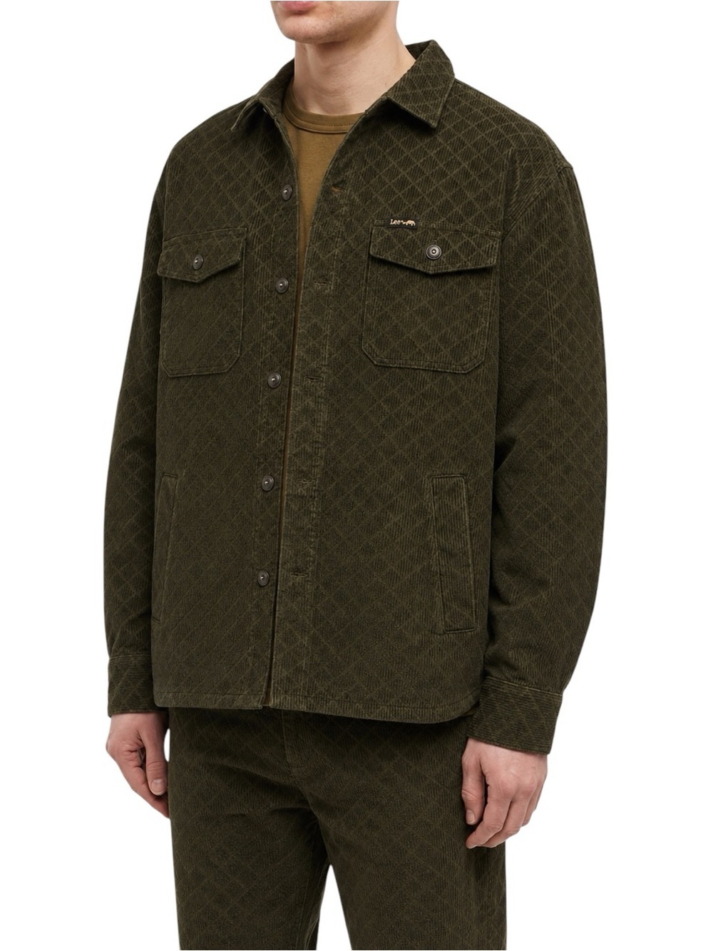 Lee x The Brooklyn Circus Cordoroy Quilted Overshirt Jacket Kale Green Size M